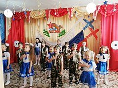 В «Берёзке» прошел музыкально-спортивный праздник «Юные  защитники Отечества»